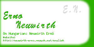 erno neuwirth business card